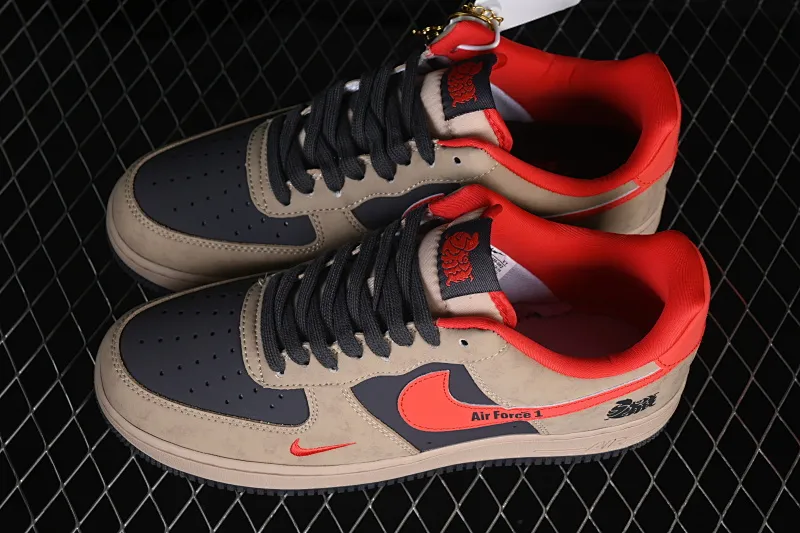 All categories Nk Air Force 1 Air Force series Nk Air Force 1 Low Air Force low-top Nike Air Force 1'07 Low Year of the Horse limited edition Mocha brown red Air Force 1 low-top casual sneakers KD1688-002